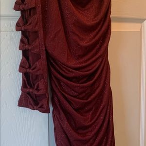 Burgundy mini dress